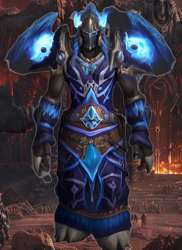 World of Warcraft character in bis gear