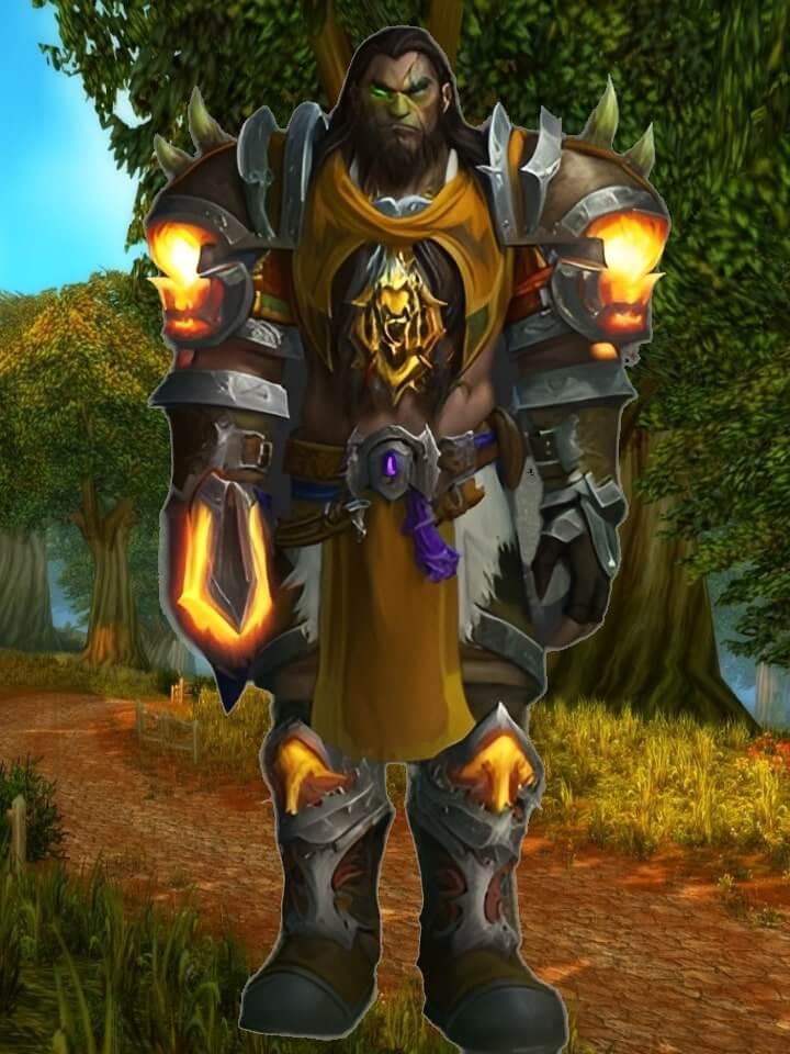 World of Warcraft character in Primal Gladiator armor