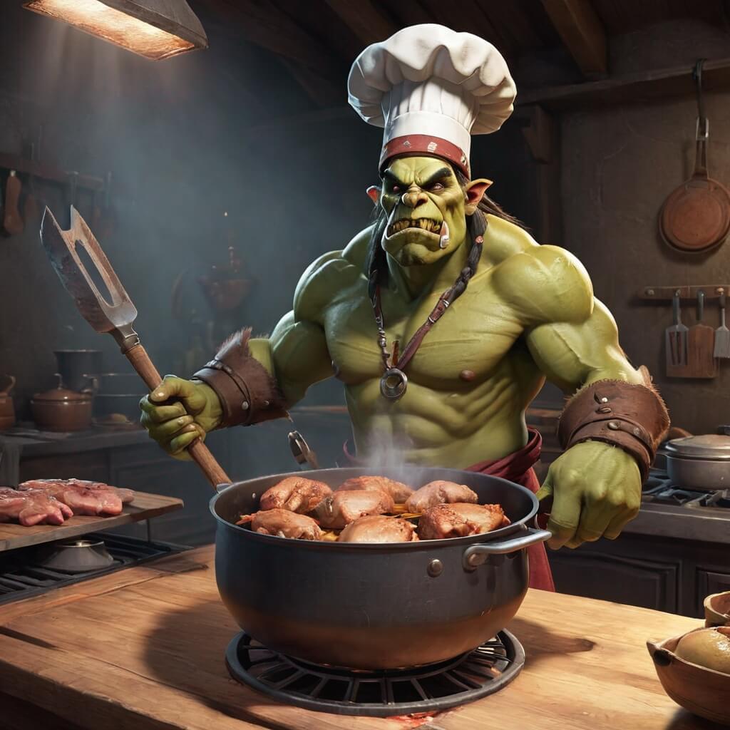 World of Warcraft character cooking