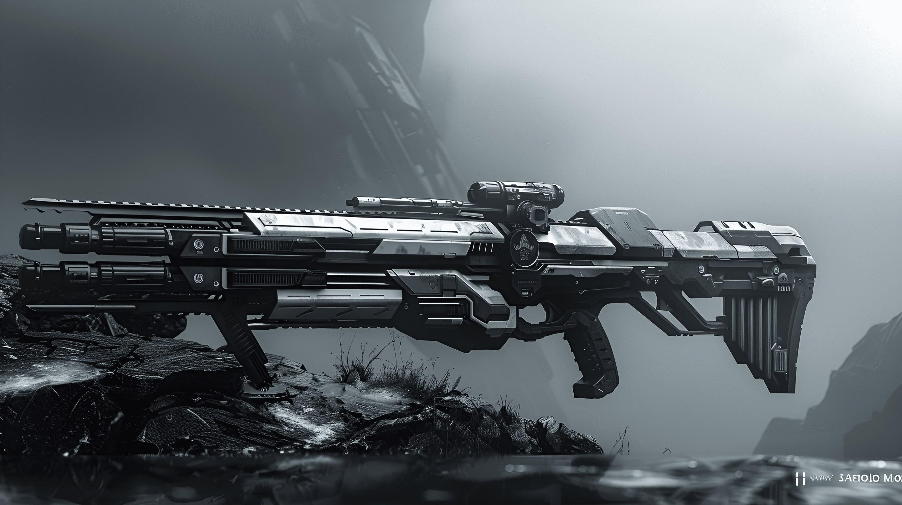 Epic futuristic rifle from the game The First Descendant